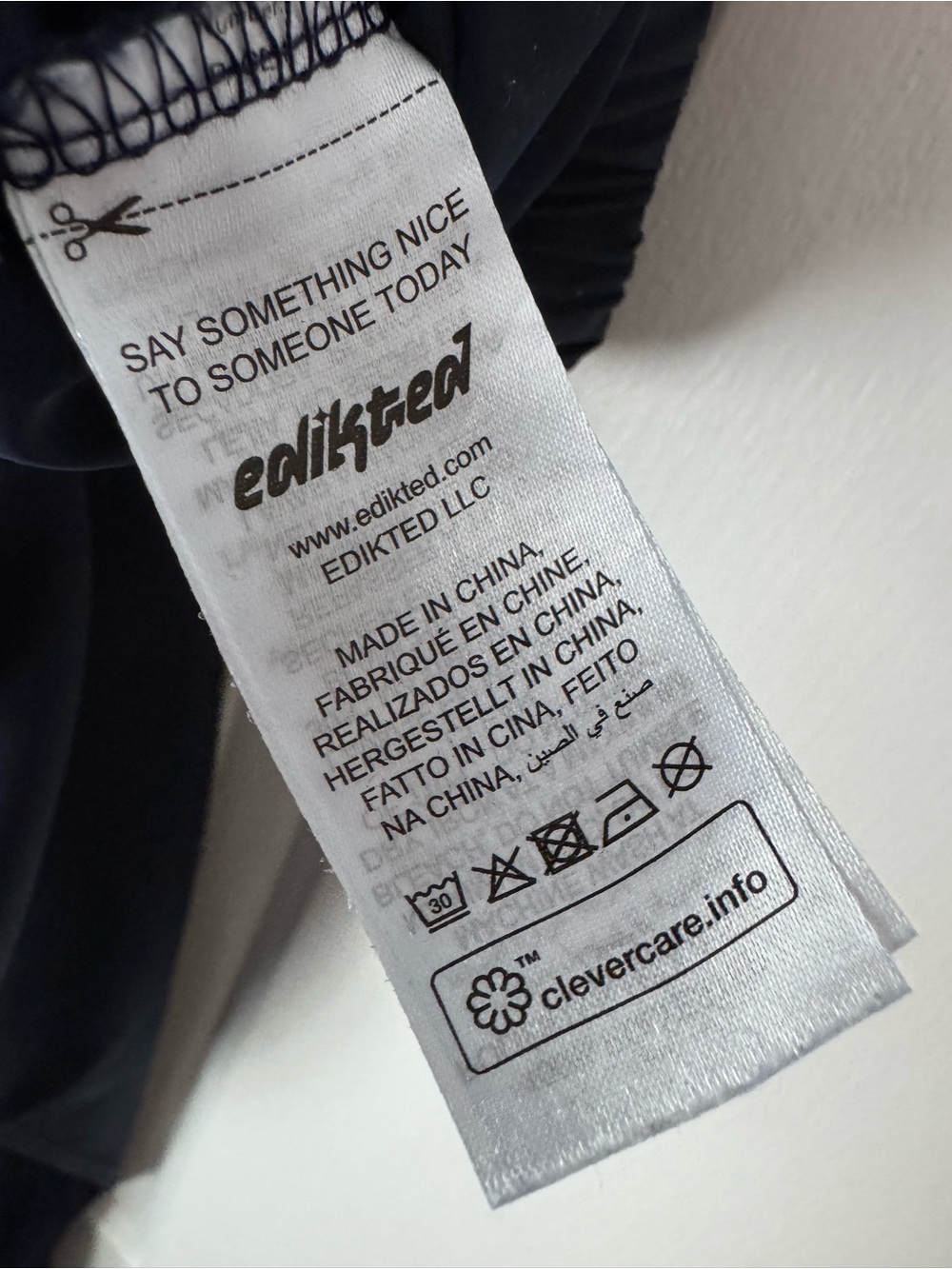 Edikted Navy Remy Ribbon Track Pants - Picture 8 of 9